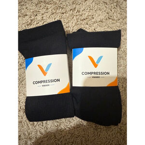 Viasox Black Compression Socks Size S/M
